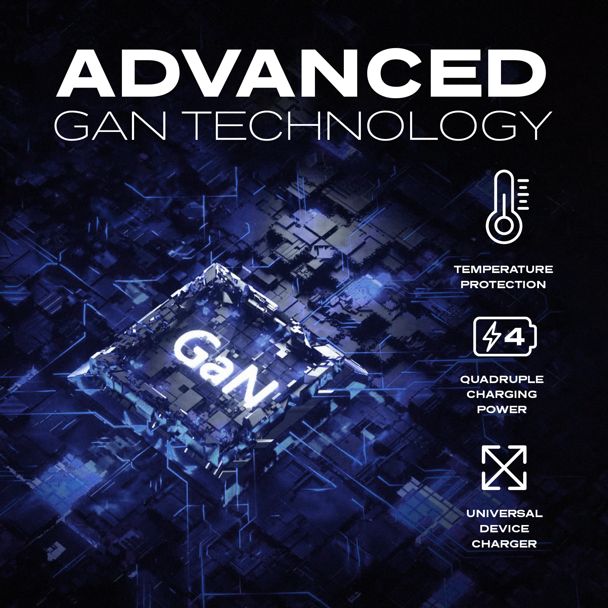 100W GaN Power Adapter | 4 Ports Wall Charger | Universal & Compact - Image 6