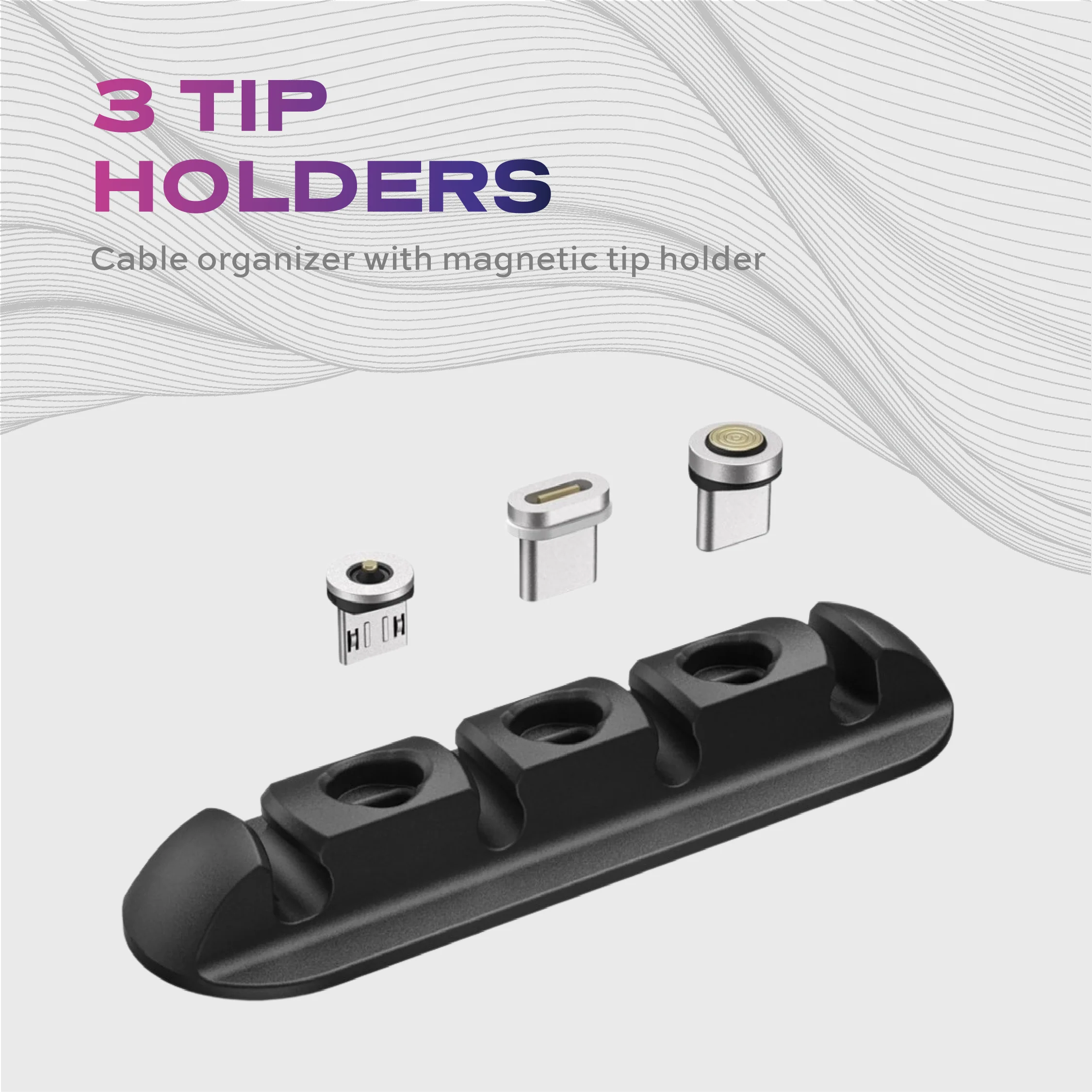 Cable Organizer | Minimalist Desk Setup | Peel & Stick - Image 3