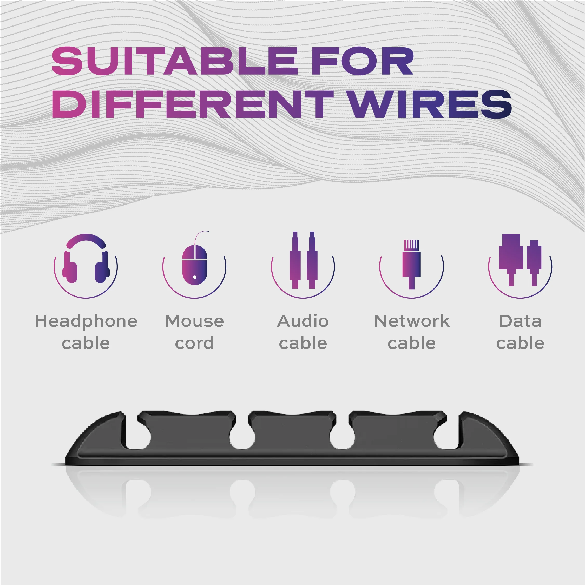 Cable Organizer | Minimalist Desk Setup | Peel & Stick - Image 5