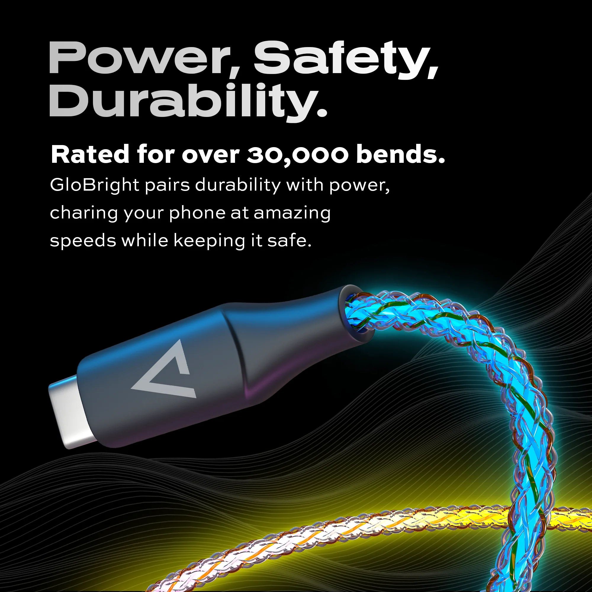 GloBright® USB-C | Braided LED Cable | 100W BlitzCharge - Image 4