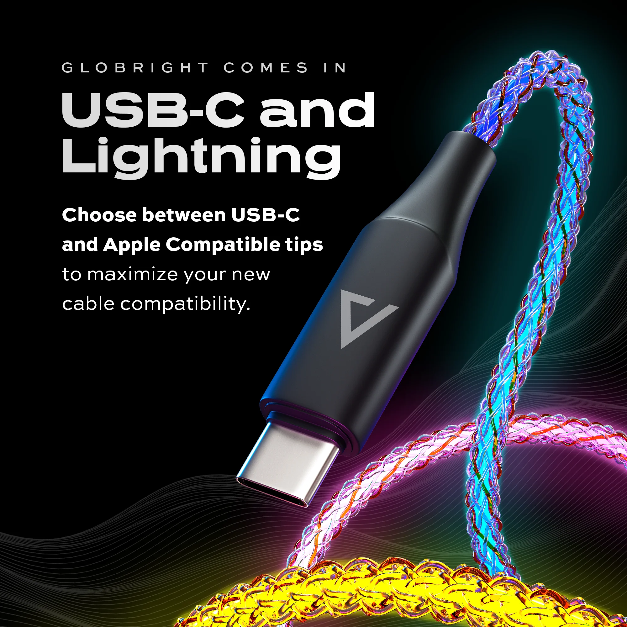 GloBright® USB-C | Braided LED Cable | 100W BlitzCharge - Image 8