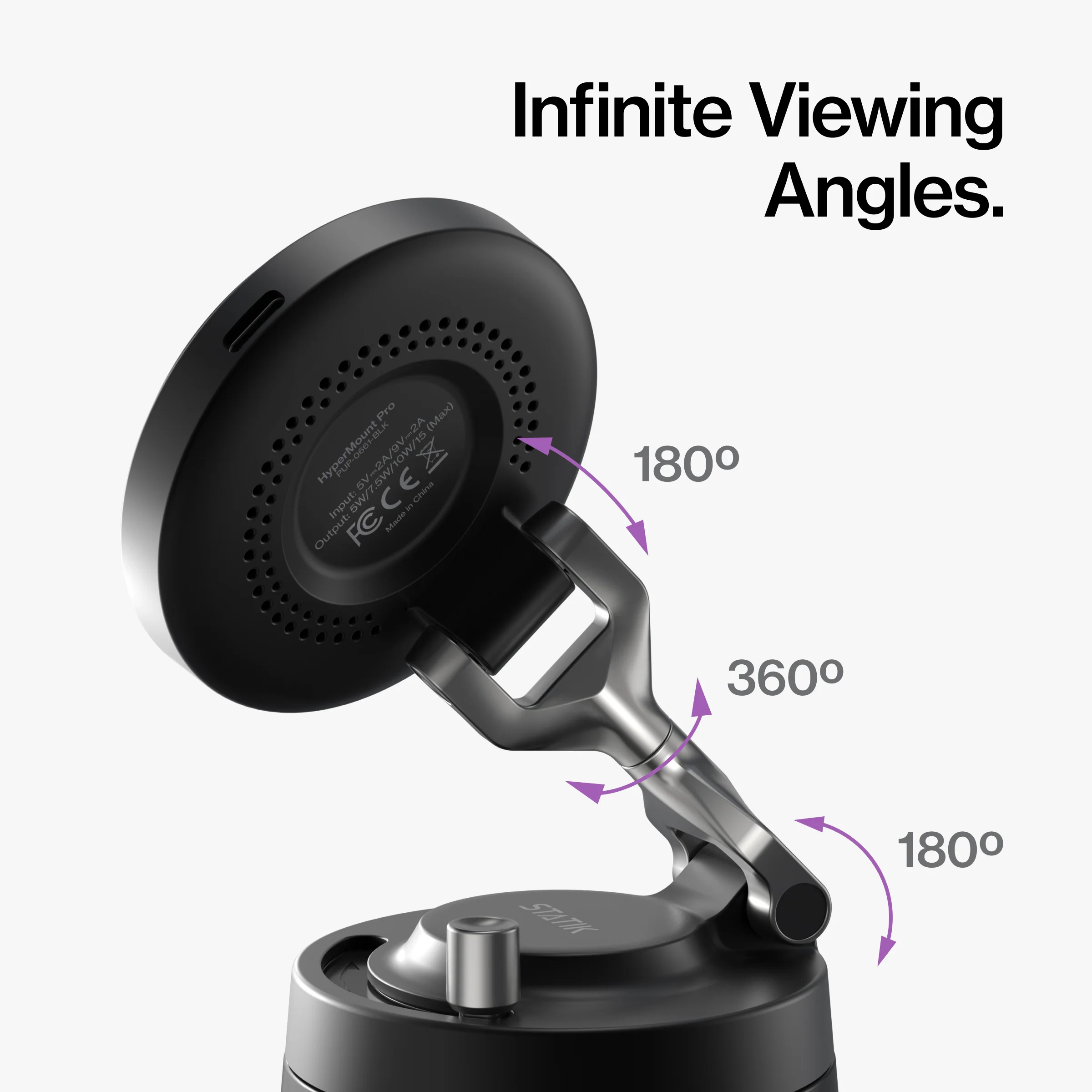 HyperMount Pro | 15W Wireless Charging Nano-Vacuum Mount - Image 10