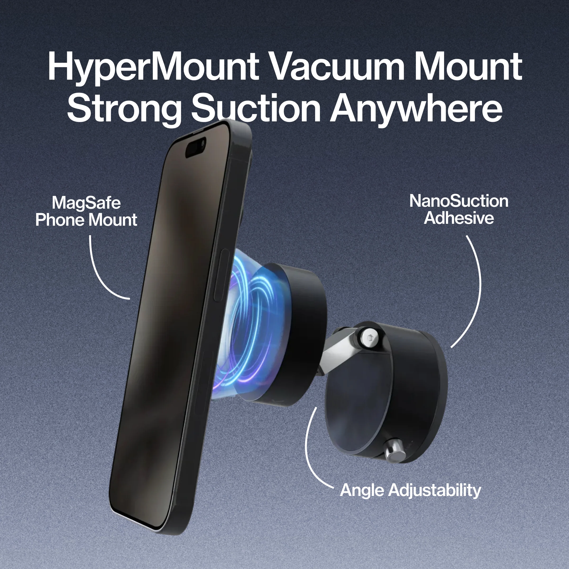 HyperMount (Gen 2) | Vacuum Car Mount | Compatible with All Smart Phones | iPhone or Android - Image 3