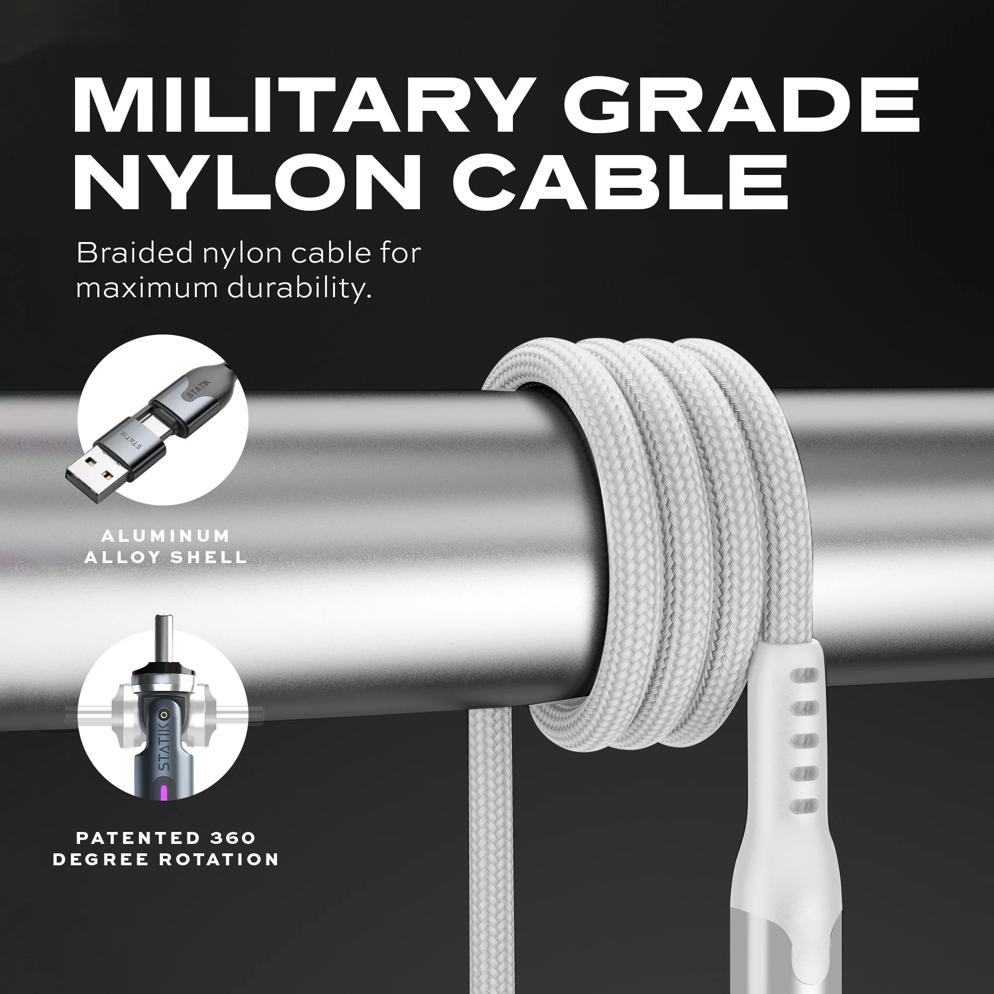 PowerPivot® Pro White | Fast Charge 100W Compatible | Data Transfer - Image 3