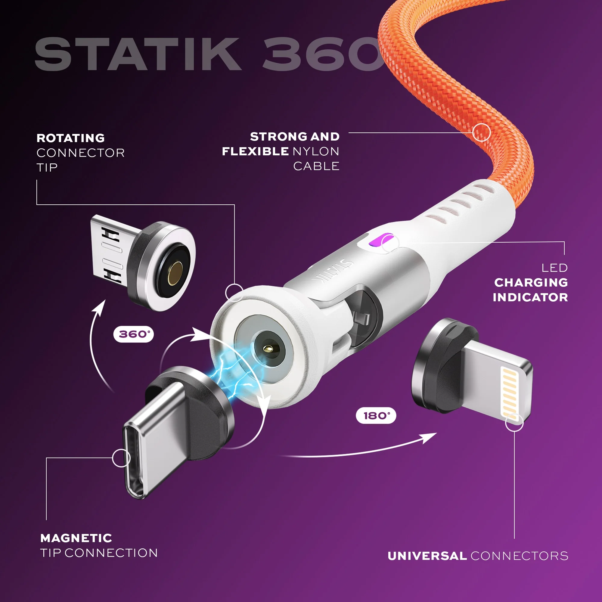 Statik® 360 | Universal Magnetic Charge Cable - Image 20