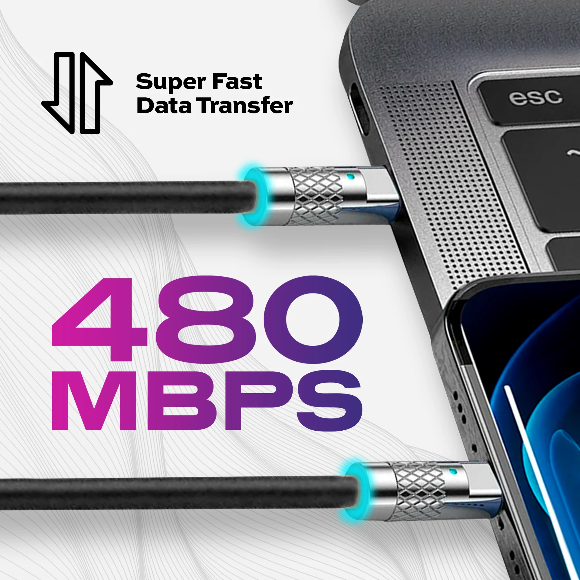 TsumoCharge® | 100W Silicone Charging Cable | USB-C | Black - Image 5